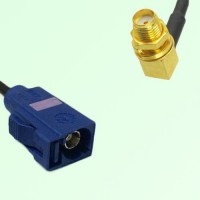 FAKRA SMB C 5005 blue Female Jack to SMA Bulkhead Female Jack RA Cable