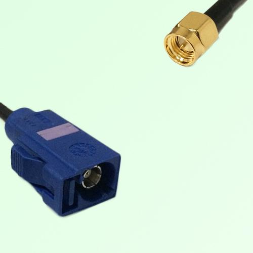 FAKRA SMB C 5005 blue Female Jack to SMA Male Plug Cable