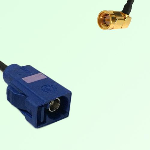 FAKRA SMB C 5005 blue Female Jack to SMA Male Plug Right Angle Cable FAKRA SMB C 5005 blue Female Jack to SMA Male Plug Right Angle Cable