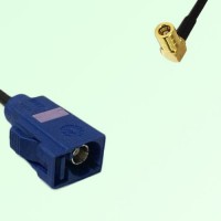 FAKRA SMB C 5005 blue Female Jack to SMB Female Jack Right Angle Cable