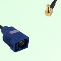 FAKRA SMB C 5005 blue Female Jack to SMB Male Plug Right Angle Cable