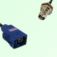 FAKRA SMB C 5005 blue Female Jack to TNC Bulkhead Female Jack Cable