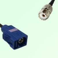 FAKRA SMB C 5005 blue Female Jack to UHF Female Jack Cable