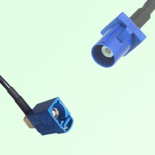 FAKRA SMB C 5005 blue Female Jack RA to C 5005 blue Male Plug Cable