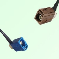 FAKRA SMB C 5005 blue Female Jack RA to F 8011 brown Female RA Cable