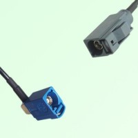 FAKRA SMB C 5005 blue Female Jack RA to G 7031 grey Female Jack Cable