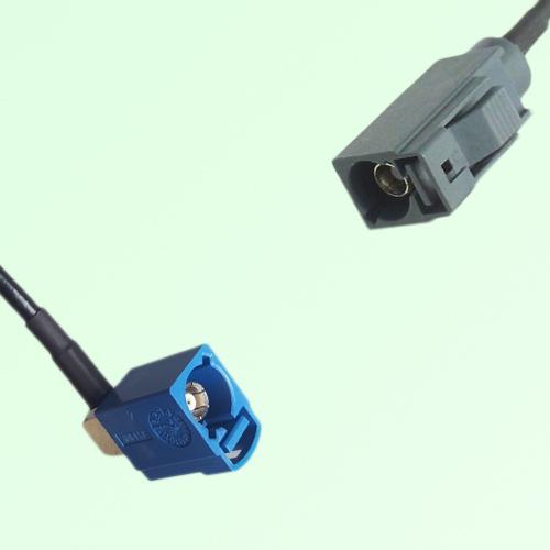 FAKRA SMB C 5005 blue Female Jack RA to G 7031 grey Female Jack Cable
