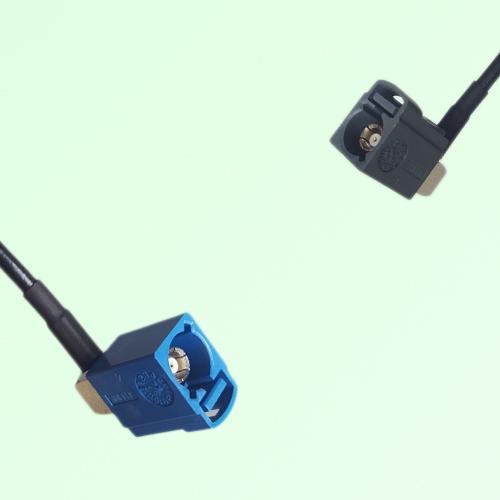 FAKRA SMB C 5005 blue Female Jack RA to G 7031 grey Female RA Cable