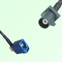 FAKRA SMB C 5005 blue Female Jack RA to G 7031 grey Male Plug Cable