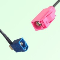 FAKRA SMB C 5005 blue Female Jack RA to H 4003 violet Female Cable