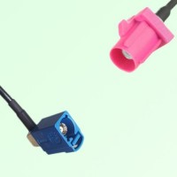 FAKRA SMB C 5005 blue Female Jack RA to H 4003 violet Male Plug Cable
