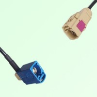 FAKRA SMB C 5005 blue Female Jack RA to I 1001 beige Female Jack Cable