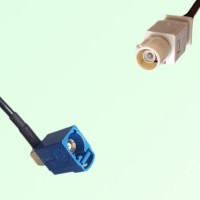 FAKRA SMB C 5005 blue Female Jack RA to I 1001 beige Male Plug Cable