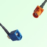 FAKRA SMB C 5005 blue Female RA to M 2003 pastel orange Male Cable