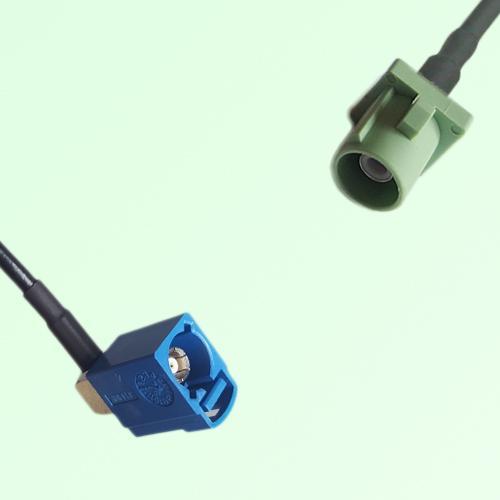 FAKRA SMB C 5005 blue Female Jack RA to N 6019 pastel green Male Cable