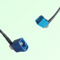 FAKRA SMB C 5005 blue Female RA to Z 5021 Water Blue Female RA Cable