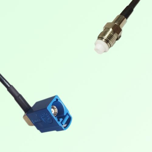 FAKRA SMB C 5005 blue Female Jack Right Angle to FME Female Jack Cable