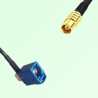 FAKRA SMB C 5005 blue Female Jack Right Angle to MCX Female Jack Cable