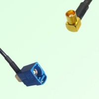 FAKRA SMB C 5005 blue Female Jack RA to MCX Female Jack RA Cable