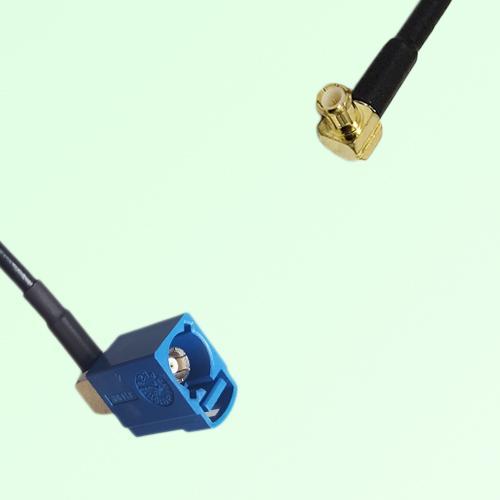 FAKRA SMB C 5005 blue Female Jack RA to MCX Male Plug RA Cable
