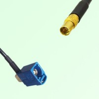 FAKRA SMB C 5005 blue Female Jack RA to MMCX Female Jack Cable