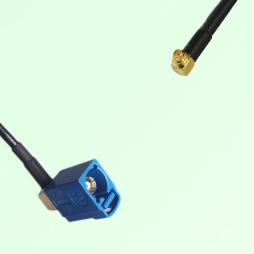 FAKRA SMB C 5005 blue Female Jack RA to MMCX Male Plug RA Cable