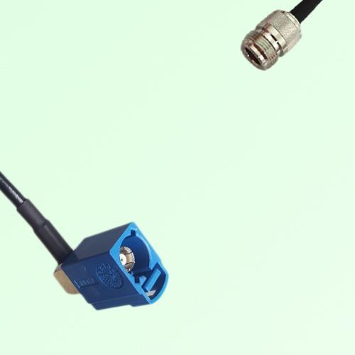 FAKRA SMB C 5005 blue Female Jack Right Angle to N Female Jack Cable
