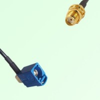 FAKRA SMB C 5005 blue Female Jack RA to SMA Bulkhead Female Jack Cable
