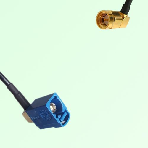 FAKRA SMB C 5005 blue Female Jack RA to SMA Male Plug RA Cable