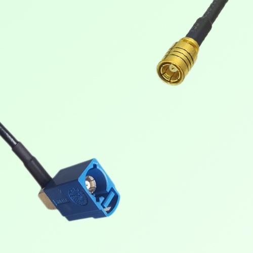 FAKRA SMB C 5005 blue Female Jack Right Angle to SMB Female Jack Cable FAKRA SMB C 5005 blue Female Jack Right Angle to SMB Female Jack Cable