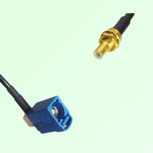 FAKRA SMB C 5005 blue Female Jack RA to SMB Bulkhead Male Plug Cable