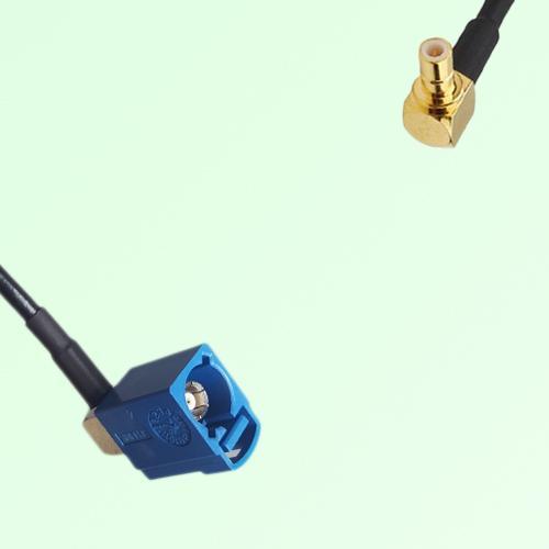 FAKRA SMB C 5005 blue Female Jack RA to SMB Male Plug RA Cable