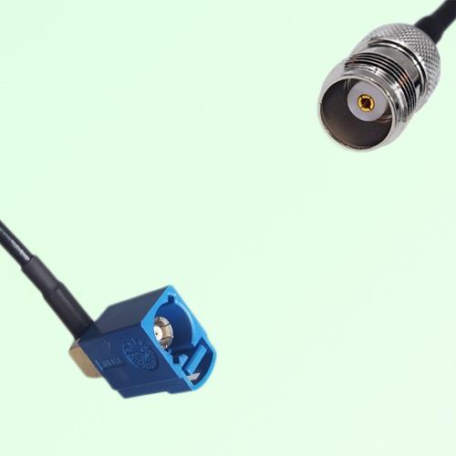 FAKRA SMB C 5005 blue Female Jack Right Angle to TNC Female Jack Cable FAKRA SMB C 5005 blue Female Jack Right Angle to TNC Female Jack Cable