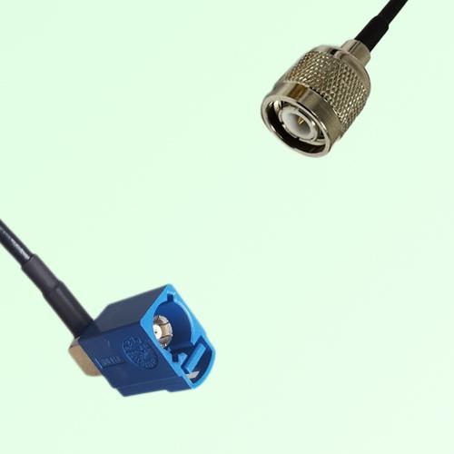 FAKRA SMB C 5005 blue Female Jack Right Angle to TNC Male Plug Cable