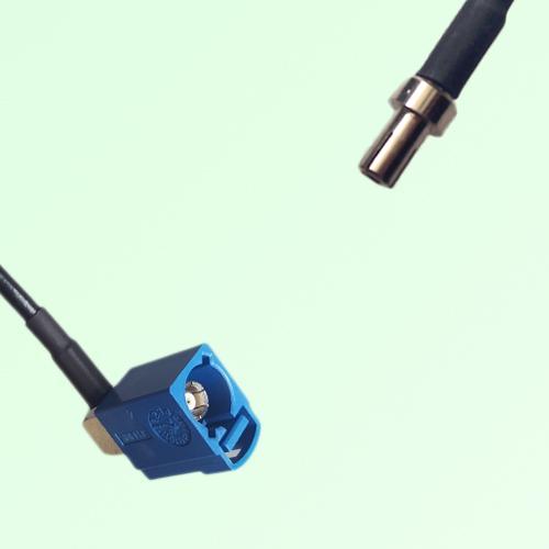 FAKRA SMB C 5005 blue Female Jack Right Angle to TS9 Male Plug Cable