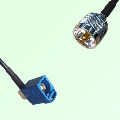 FAKRA SMB C 5005 blue Female Jack Right Angle to UHF Male Plug Cable FAKRA SMB C 5005 blue Female Jack Right Angle to UHF Male Plug Cable