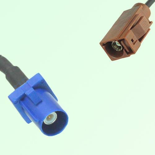 FAKRA SMB C 5005 blue Male Plug to F 8011 brown Female Jack Cable