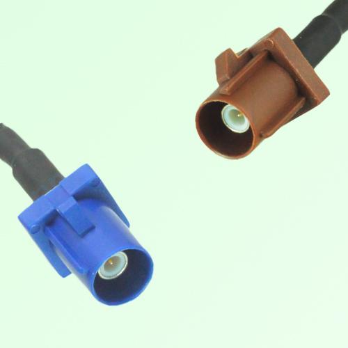 FAKRA SMB C 5005 blue Male Plug to F 8011 brown Male Plug Cable