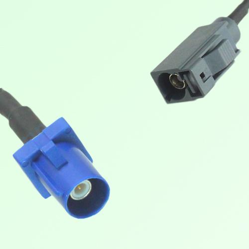 FAKRA SMB C 5005 blue Male Plug to G 7031 grey Female Jack Cable