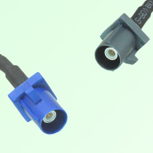 FAKRA SMB C 5005 blue Male Plug to G 7031 grey Male Plug Cable