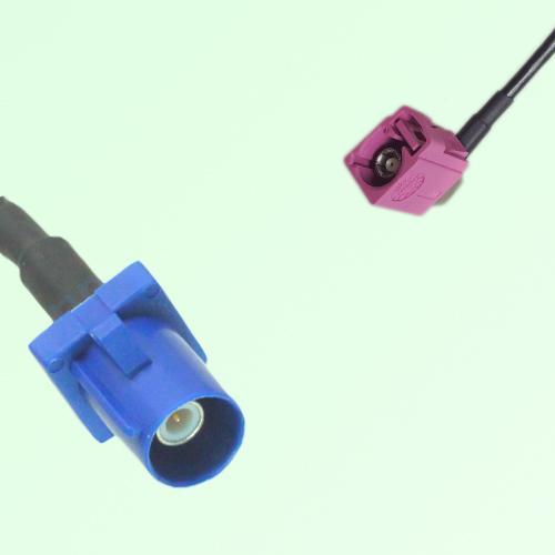 FAKRA SMB C 5005 blue Male Plug to H 4003 violet Female Jack RA Cable