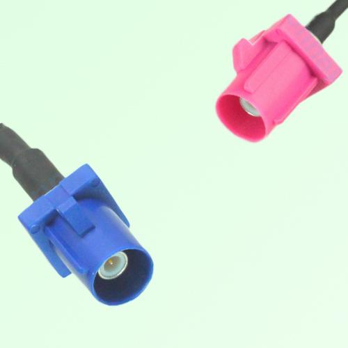 FAKRA SMB C 5005 blue Male Plug to H 4003 violet Male Plug Cable