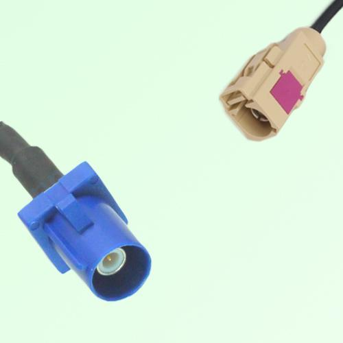 FAKRA SMB C 5005 blue Male Plug to I 1001 beige Female Jack Cable