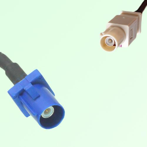 FAKRA SMB C 5005 blue Male Plug to I 1001 beige Male Plug Cable