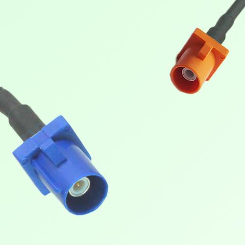FAKRA SMB C 5005 blue Male Plug to M 2003 pastel orange Male Cable