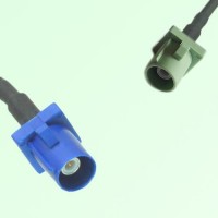 FAKRA SMB C 5005 blue Male Plug to N 6019 pastel green Male Plug Cable