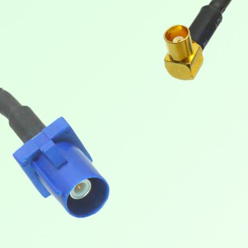 FAKRA SMB C 5005 blue Male Plug to MCX Female Jack Right Angle Cable