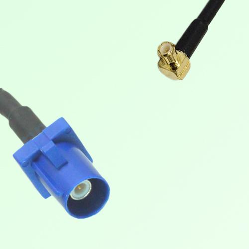 FAKRA SMB C 5005 blue Male Plug to MCX Male Plug Right Angle Cable FAKRA SMB C 5005 blue Male Plug to MCX Male Plug Right Angle Cable