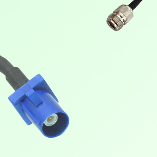 FAKRA SMB C 5005 blue Male Plug to N Female Jack Cable