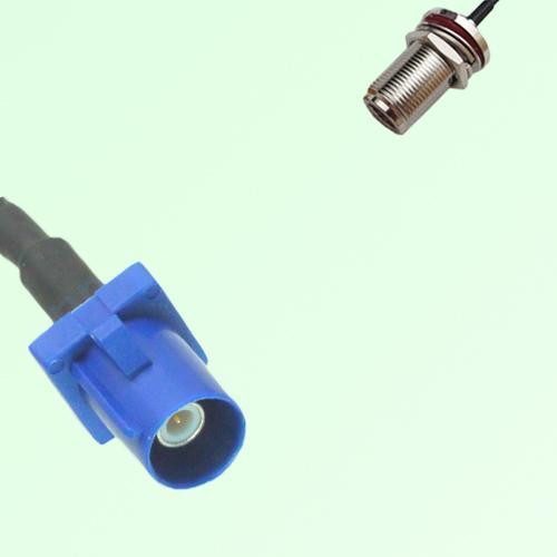 FAKRA SMB C 5005 blue Male Plug to N Bulkhead Female Jack Cable FAKRA SMB C 5005 blue Male Plug to N Bulkhead Female Jack Cable